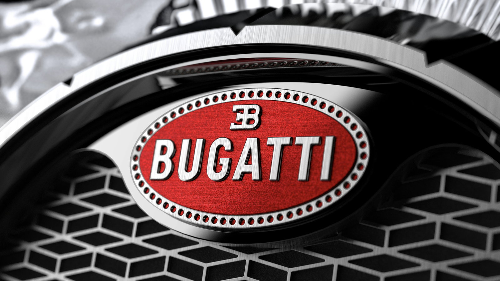 Bugatti Calandre clock - detail